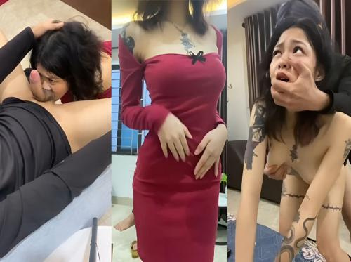 Gadis bertato penuh nafsu dan pacarnya...